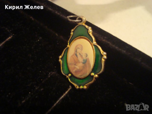 СТАРА ИКОНКА КРЪСТЧЕ ПРАВОСЛАВНА ПРЕСВЕТА БОГОРОДИЦА с МЛАДЕНЕЦА 20808, снимка 5 - Колиета, медальони, синджири - 32088870