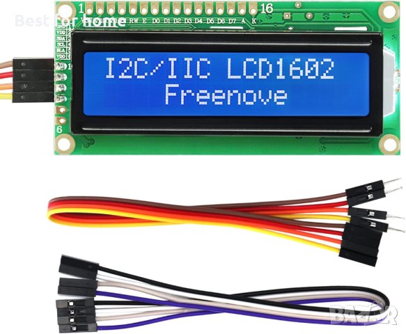 Дисплей FREENOVE I2C LCD 1602 двуредов, снимка 1 - Друга електроника - 44463138