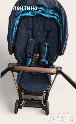 Cybex Mios 2-в-1 Детска количка Nautical Blue с шаси Rosegold, снимка 5 - Детски колички - 54247042