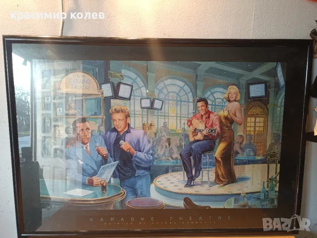 принт "Large Karaoke Theater Print by George Bungarda", снимка 2 - Картини - 48434494