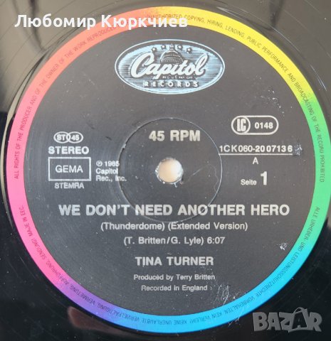 Tina Turner - Another Hiro / 1985, снимка 3 - Грамофонни плочи - 39742039