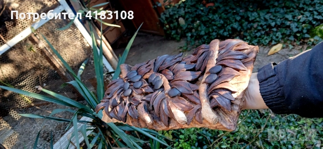 Пано маслинови клончета ръчна дърворезба - орех, снимка 2 - Пана - 52949237