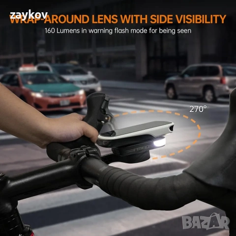 RAVEMEN FR160 Съвместим с велокомпютър Garmin, Велосигнална светлина, снимка 3 - Части за велосипеди - 53047911