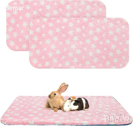 Scenereal 2 броя постелка за домашни любимци със звездна шарка, мека и топла, 61cm x119cm, розово, снимка 1