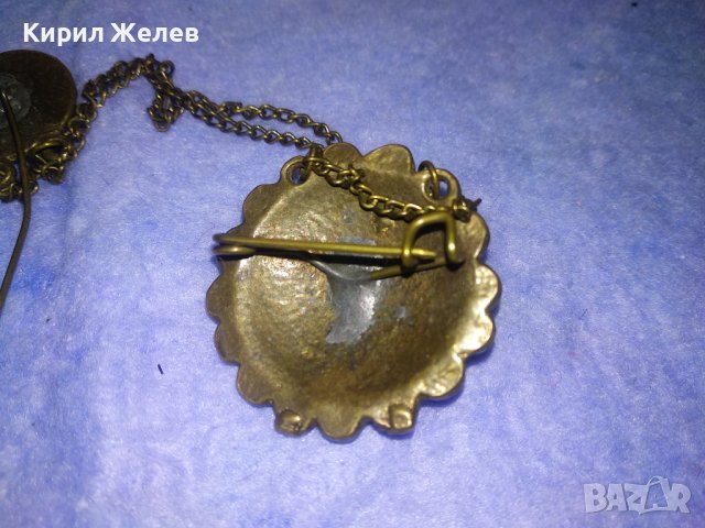 19в ВЪЗРОЖДЕНСКА РЯДКА БОГАТО ОРНАМЕНТИРАНА ДВОЙНА БРОНЗОВА ЗАБОДКА БРОШКА ЕТНО НАКИТ За НОСИЯ 34409, снимка 12 - Антикварни и старинни предмети - 39677495