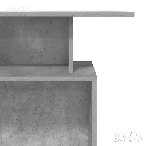 vidaXL Приемно бюро, бетонно сиво, 100x40x104 см, инженерно дърво, снимка 8 - Бюра - 56148283