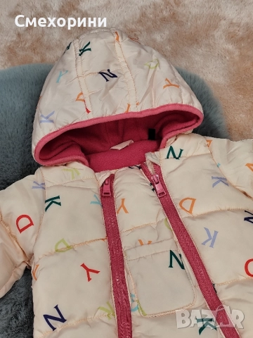 Нов зимен космонавт DKNY за момиченце 6-9 месеца , снимка 6 - Бебешки ескимоси - 52477845