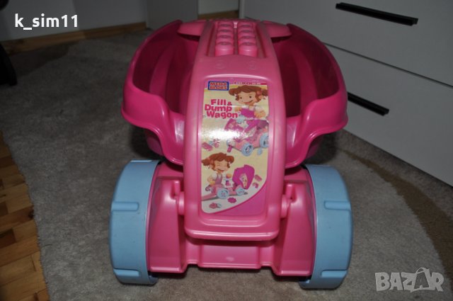 Розова количка Megs bloks за лего и др. играчки, снимка 2 - Играчки за стая - 39600589