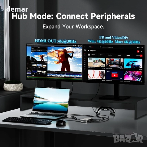 WAVLINK карта за видеозаснемане за стрийминг оборудване, 4K HDMI, снимка 4 - Кабели и адаптери - 52293170