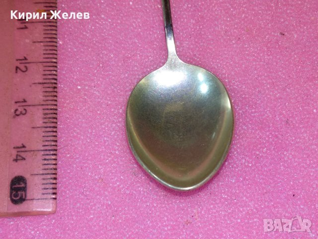 Bad Füssing СТАРА НЕМСКА КОЛЕКЦИОНЕРСКА ЕМАЙЛИРАНА СРЕБЪРНА ЛЪЖИЧКА За КАФЕ СРЕБРО 800 ПРОБА 42998, снимка 12 - Колекции - 44372973