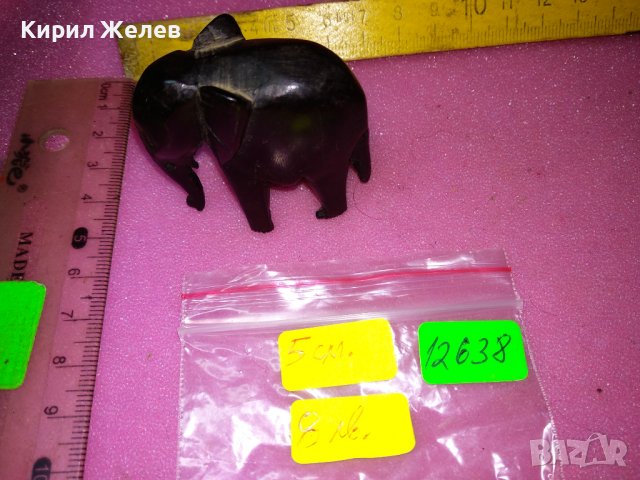МАЛКО ДЪРВЕНО СЛОНЧЕ РЪЧНА МАЙСТОРСКА ФИГУРКА СТАТУЕТКА ДЪРВО АБАНОС 12638, снимка 10 - Статуетки - 44313924