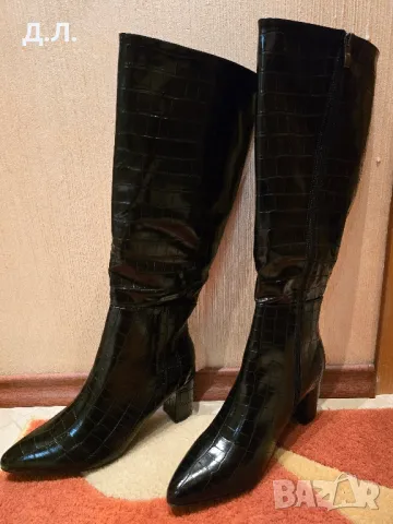 Дамски ботуши с дебел ток, снимка 7 - Дамски ботуши - 47803245