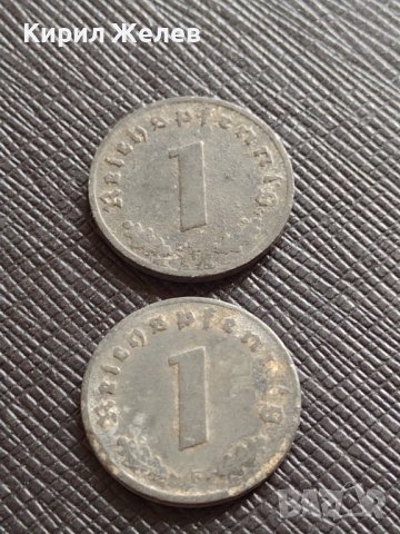 ДВЕ МОНЕТИ 1 райхспфенинг 1941 - 1943г. ГЕРМАНИЯ ТРЕТИ РАЙХ С СВАСТИКА 31580