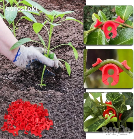 Lst Пакет от 40 скоби за растения, щипки за огъване на растения с нисък стрес, снимка 2 - Градински инструменти - 51344409