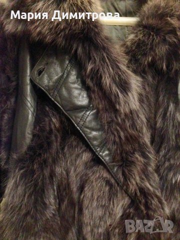  Палто от естествен косъм (ангорски заек), снимка 2 - Палта, манта - 38487284