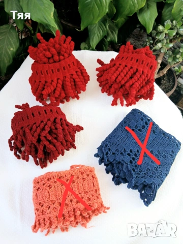 Цветни вълнени дантели на една кука , снимка 5 - Антикварни и старинни предмети - 49597551