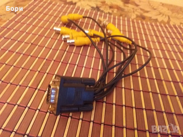 VGA 15-pin мъжко към 8 х RCA/BNC мъжко преход/кабел, снимка 5 - Кабели и адаптери - 30344765