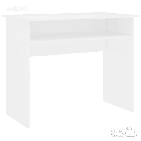 vidaXL Бюро, бяло, 90x50x74 см, инженерно дърво