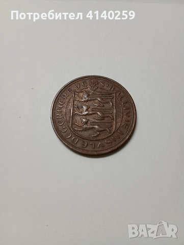 ОСТРОВ ГЪРНЗИ МОНЕТА 8 ДУБЪЛА 1959 Г , снимка 2 - Нумизматика и бонистика - 52745519