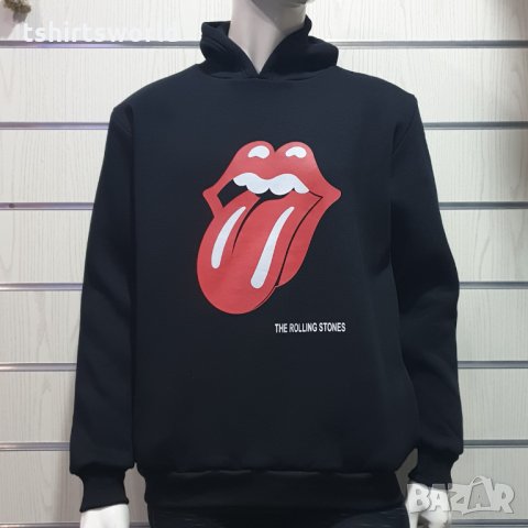 Нов мъжки суичър с трансферен печат на музикалната група Rolling Stones, снимка 2 - Суичъри - 30586389