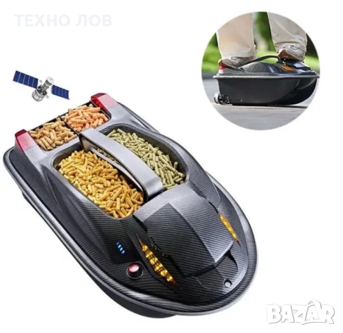 ЛОДКА ЗА ЗАХРАНКА HJ817 GPS, Li-Ion батерия, гласово дистанцонно , снимка 4 - Такъми - 51675519