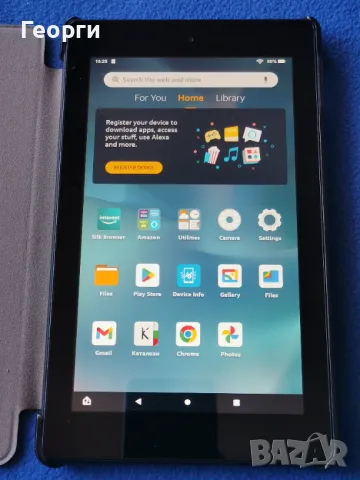 таблет Amazon Fire с Google Play Store, Андроид 9