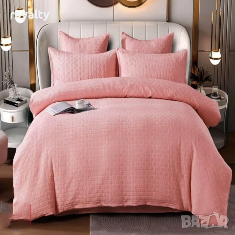 Луксозен комплект с драперия от 100% памук, снимка 6 - Спално бельо - 52155892