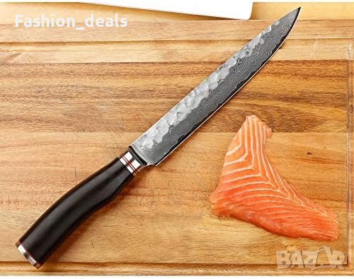 Нов 8 инчов Нож за дърворезба дървена дръжка с кожена обвивка Дом Кухня, снимка 4 - Други - 42446010