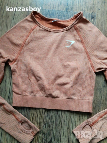 Gymshark - страхотна фитнес блуза S, снимка 4 - Блузи с дълъг ръкав и пуловери - 54189528