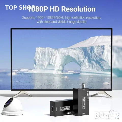 TLEOOSY 1080P SDI Към HDMI Конвертор, Поддържа 3G-SDI/HD-SDI/SD-SDI Сигнал за HDMI екран, снимка 7 - Стойки, 3D очила, аксесоари - 49308686