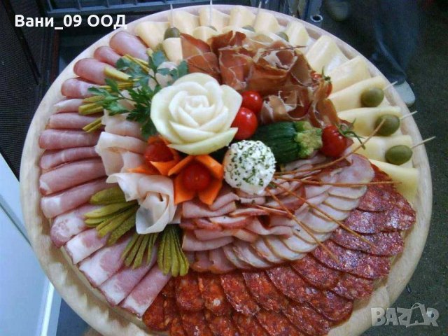 Въртящо се дървено плато за разядки и мезета, снимка 3 - Други - 31213318