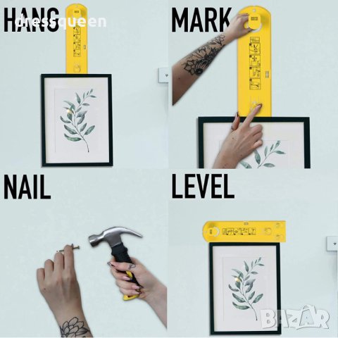 4028 Уред нивелир за равномерно и точно поставяне на снимки и картини, снимка 11 - Измервателни инструменти - 42168068