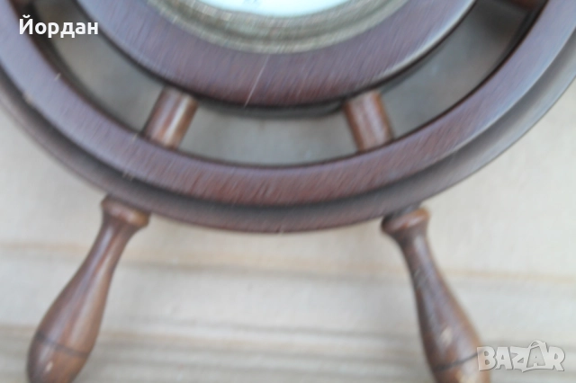 Барометър с корпус от дърво, снимка 4 - Декорация за дома - 52539798