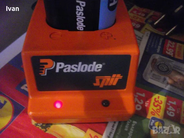 Газов Литиев ТАКЕР за пирони игли 32-63мм 34 градуса Професионален с 1 батерия PASLODE Impulse IM65A, снимка 16 - Други инструменти - 47418232