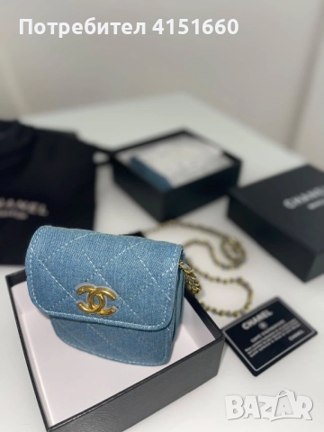 Деним мини чантичка на ШАНЕЛ, снимка 1