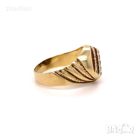 Златен дамски пръстен 5,24гр. размер:59 14кр. проба:585 модел:31740-5, снимка 3 - Пръстени - 50254095