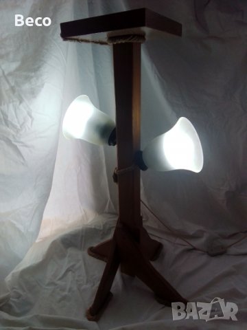 арт декор дървена лампа, снимка 3 - Декорация за дома - 36582623