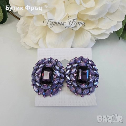 Обеци с клипс 1, снимка 2 - Обеци - 44335590