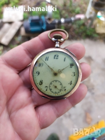 Стар сребърен джобен часовник, снимка 1