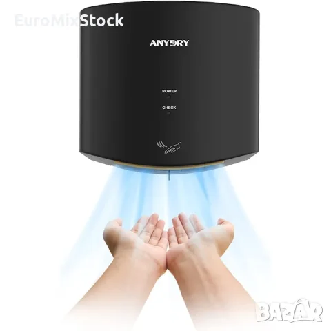 Автоматичен сешоар за ръце anydry AD2630S – Черен мат, 1650W