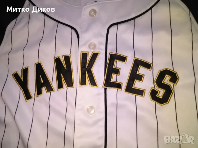 New York Yankees baseball бейзболна тениска маркова на Majestic размер М, снимка 4 - Бейзбол - 47359192