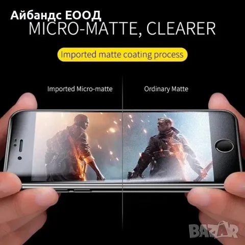 Матиран керамичен протектор за iPhone 14/15/16 PRO, PLUS и PRO MAX, снимка 8 - Фолия, протектори - 49411719