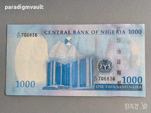 Банкнота - Нигерия - 1000 найра UNC | 2024г., снимка 2 - Нумизматика и бонистика - 51220490
