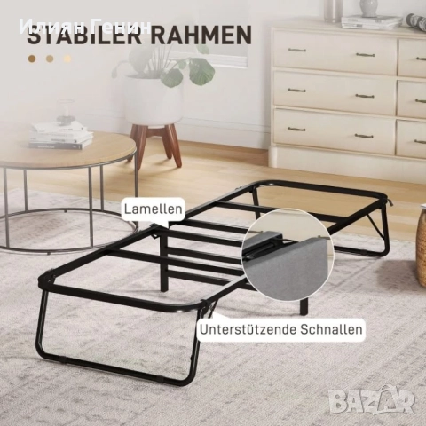 Сгъваемо легло HOMCOM, снимка 7 - Спални и легла - 52516612