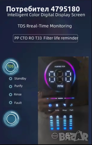 4-степенна филтрация + TDS контрол в реално време, снимка 3 - Други стоки за дома - 54175995