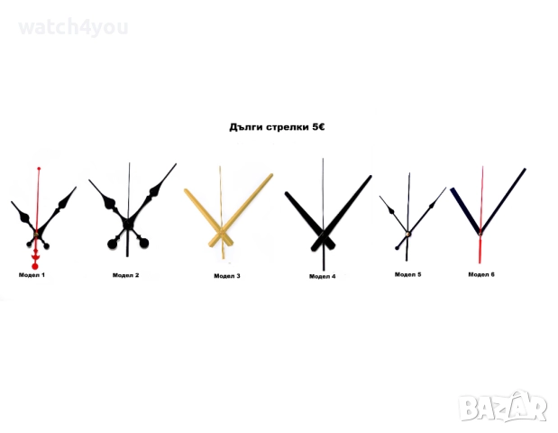 БЕЛИ СТРЕЛКИ ЗА СТЕНЕН НАСТОЛЕН ЧАСОВНИК.БЕЛИ ИЗЧИСТЕНИ КЛАСИЧЕСКИ СТРЕЛКИ ЗА СТЕННИ ЧАСОВНИЦИ.3D 3Д, снимка 12 - Стенни часовници - 50259484