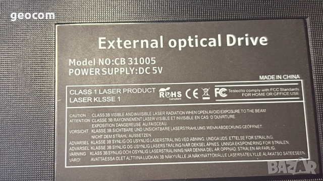 Външна CD/DVD-RW записвачка USB v.3.0+Type-C  (Нова,Черна), снимка 5 - Други - 51498175