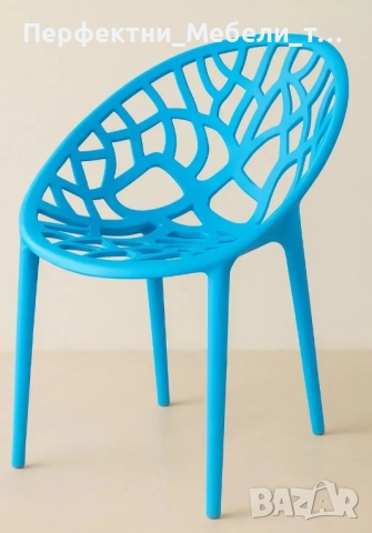 Ефектен,дизайнерски стол полипропилен,градински стол,трапезен икономичен стол за външна употреба, снимка 4 - Градински мебели, декорация  - 52117024