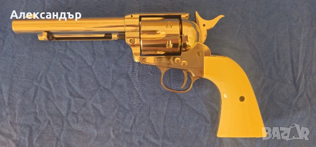 Въздушен пистолет COLT SА ARMY 45 никел CO2 4.5BB