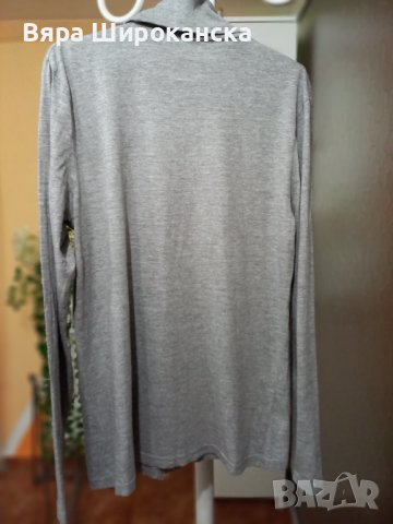 Сиво поло трико. Размер S, M., снимка 3 - Блузи с дълъг ръкав и пуловери - 40521560